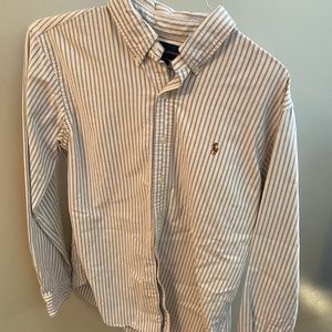 Polo Ralph Lauren seersucker pattern, long sleeve oxford